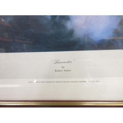 178 - Five framed military prints by Robert Taylor incl. 'First of Many' L40cm x W55cm, two 'Spitfire' pri... 