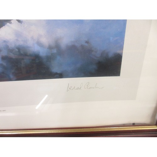 178 - Five framed military prints by Robert Taylor incl. 'First of Many' L40cm x W55cm, two 'Spitfire' pri... 