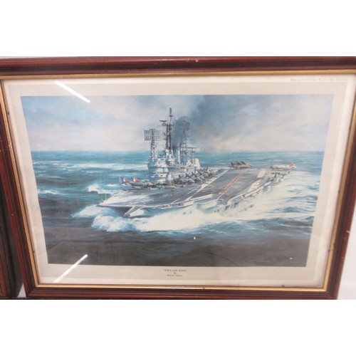 179 - Four framed military prints incl. 'Spitfire' by Bonnie Clark L40cm x W67cm, 'Dambusters' incl. Johnn... 