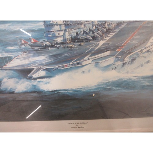 179 - Four framed military prints incl. 'Spitfire' by Bonnie Clark L40cm x W67cm, 'Dambusters' incl. Johnn... 
