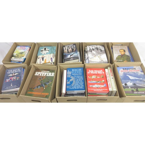 180 - Collection of military reference books largely relating to aircraft incl. Spitfire, Hurricane, Lanca... 