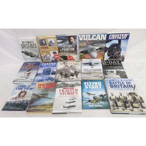 180 - Collection of military reference books largely relating to aircraft incl. Spitfire, Hurricane, Lanca... 