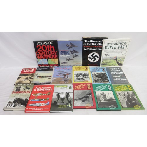 180 - Collection of military reference books largely relating to aircraft incl. Spitfire, Hurricane, Lanca... 