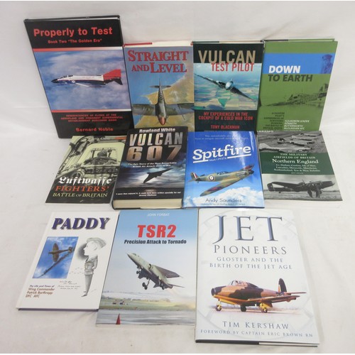 180 - Collection of military reference books largely relating to aircraft incl. Spitfire, Hurricane, Lanca... 