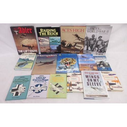 180 - Collection of military reference books largely relating to aircraft incl. Spitfire, Hurricane, Lanca... 