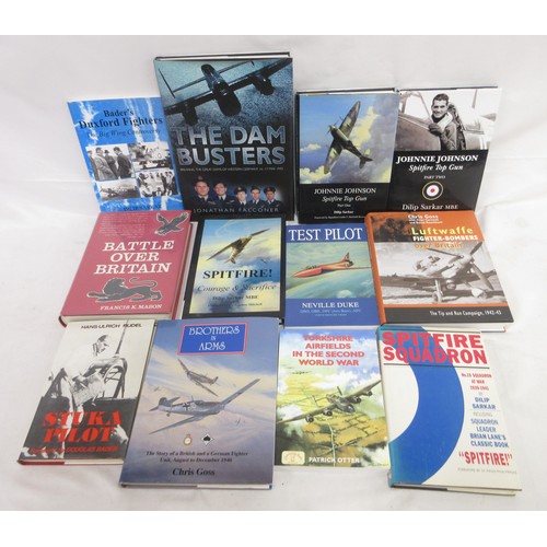 180 - Collection of military reference books largely relating to aircraft incl. Spitfire, Hurricane, Lanca... 