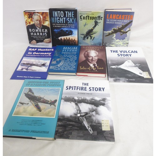 180 - Collection of military reference books largely relating to aircraft incl. Spitfire, Hurricane, Lanca... 