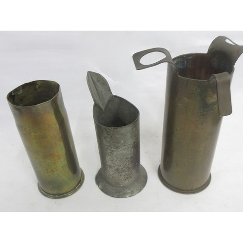 167 - Mixed collection of militaria to incl. brass trench art incl. two engraved kukris, cigarette holder,... 