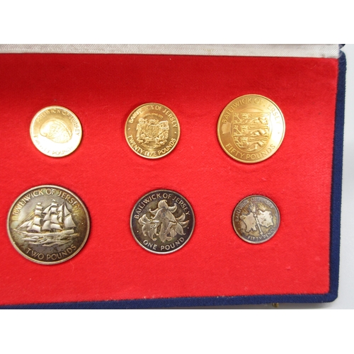 53 - Bailiwick of Jersey - Elizabeth II (1952-2022), 1972 Royal Wedding Anniversary Nine-Coin Gold and Si... 