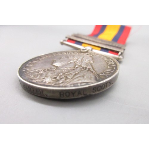 27 - Queen's South Africa medal with three clasps (Belfast, Orange Free State and Cape Colony) and King's... 