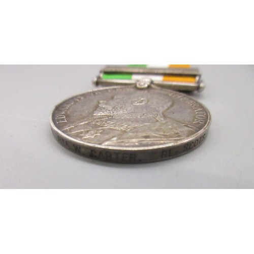 27 - Queen's South Africa medal with three clasps (Belfast, Orange Free State and Cape Colony) and King's... 