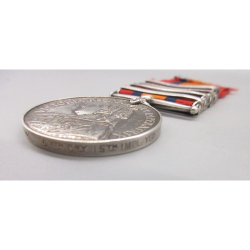 33 - Queens South Africa Medal with four clasps, South Africa 1901, Wittebergen, Transvaal, Cape Colony. ... 