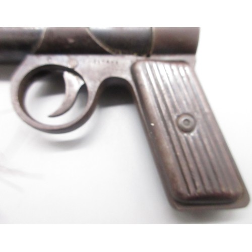 418A - Vintage Webley & Scott .77 air pistol, over lever action with two piece steel grip, patent no.219872... 