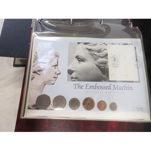 Collection of coin covers in 8 folders, to inc. 12 £1 coin , 17 £2 ...