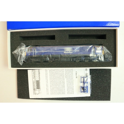 140 - Two OO gauge Mainline liveried diesel electric locomotive models to include Hornby R2490 Class 60 '6... 