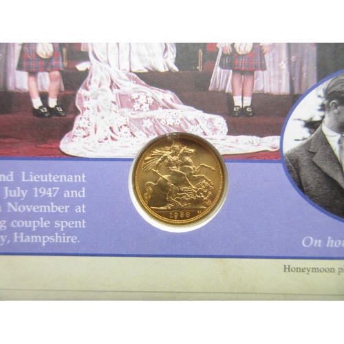 10 - Benham Speciality Sovereign cover Limited Edition 1487/2000 cont. 1958 Queen Elizabeth II Sovereign,... 