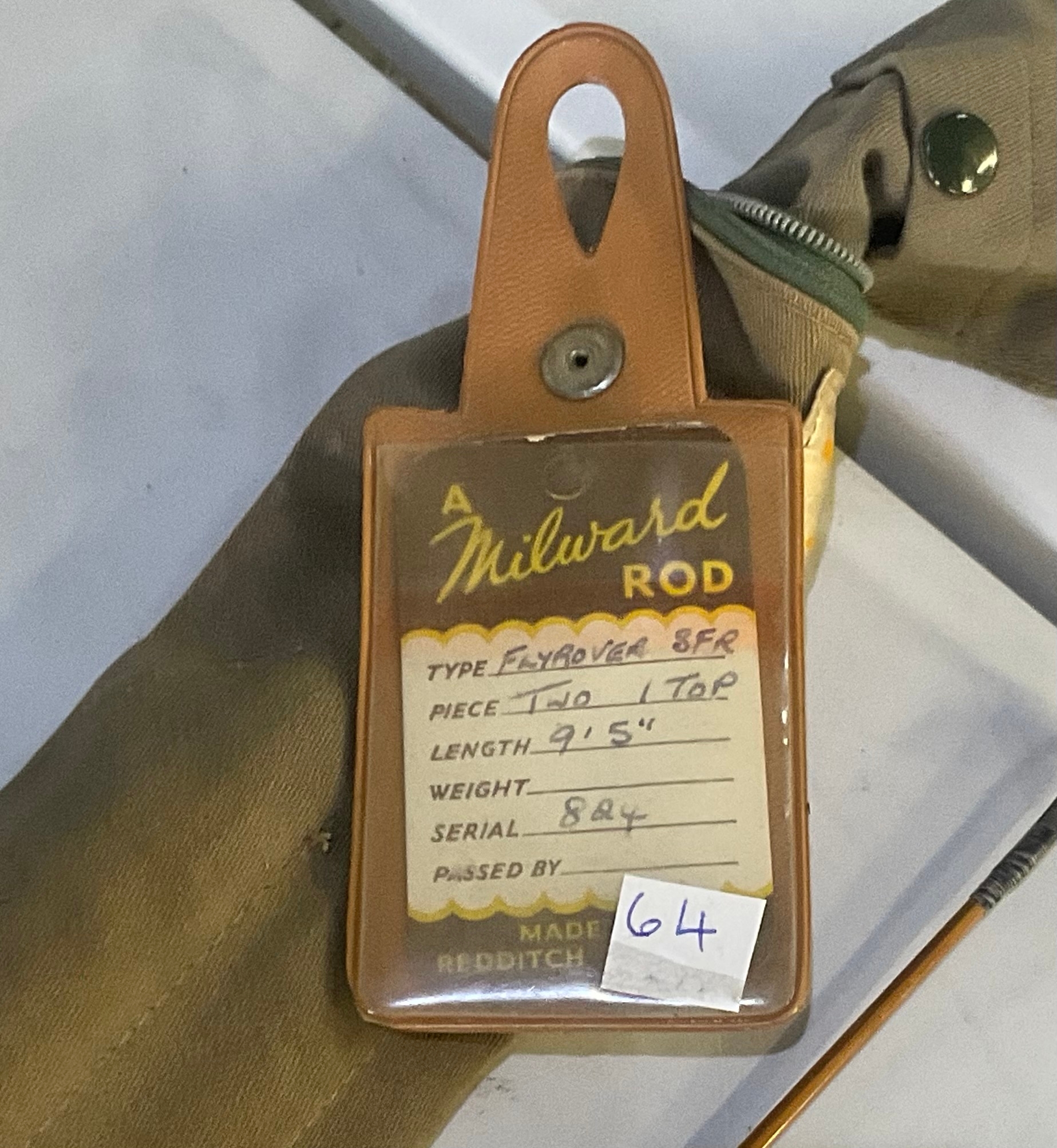 Vintage Milwards split cane two section flyrover SFR 9.5” rod with ...