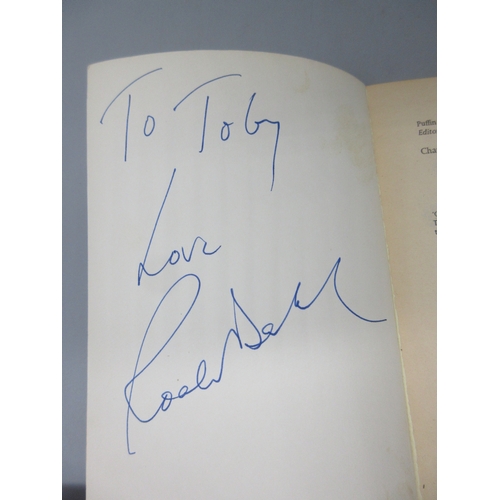 452 - Dahl (Roald) Charlie and the Chocolate Factory, 1979 Puffin Books, paperback, with Signed inscriptio... 