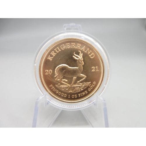 50 - 2021 Fyngoud 1oz Fine Gold Krugerrand, encapsulated

Bradleys Shipping £20.00 plus vat (UK Only)