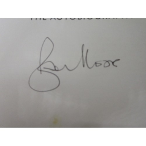 435 - James Bond memorabilia to incl. signed Roger Moore 'My Word is my Bond' book, large Moonraker film p... 