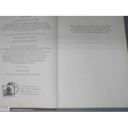 435 - James Bond memorabilia to incl. signed Roger Moore 'My Word is my Bond' book, large Moonraker film p... 