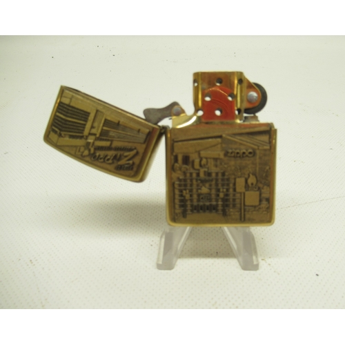 307 - Zippo 'Car' lighter with matching key ring in presentation tin with outer sleeve, Zippo '1947 Zippo ... 
