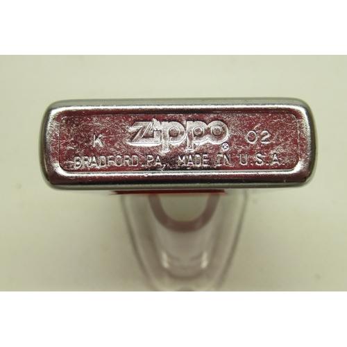 307 - Zippo 'Car' lighter with matching key ring in presentation tin with outer sleeve, Zippo '1947 Zippo ... 
