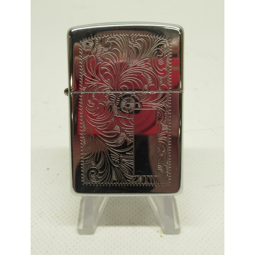 307 - Zippo 'Car' lighter with matching key ring in presentation tin with outer sleeve, Zippo '1947 Zippo ... 
