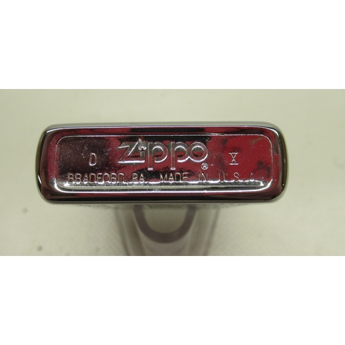 307 - Zippo 'Car' lighter with matching key ring in presentation tin with outer sleeve, Zippo '1947 Zippo ... 