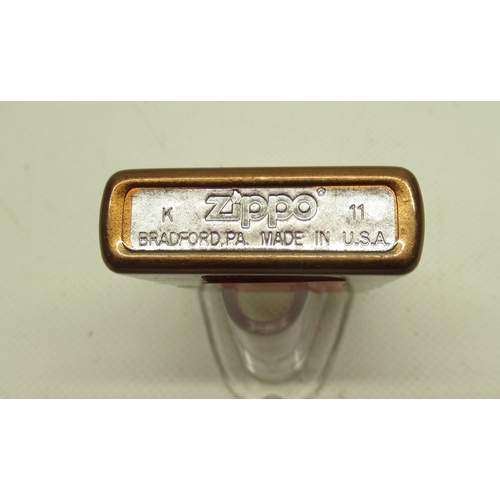 307 - Zippo 'Car' lighter with matching key ring in presentation tin with outer sleeve, Zippo '1947 Zippo ... 