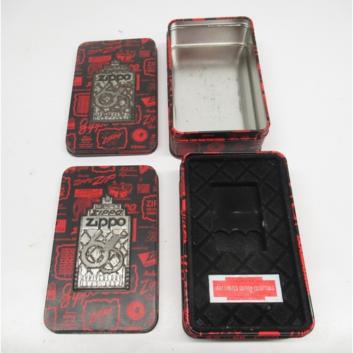 303 - Zippo '60th Anniversary 1932-1992' lighter in original presentation tin, Zippo '80th Anniversary Edi... 