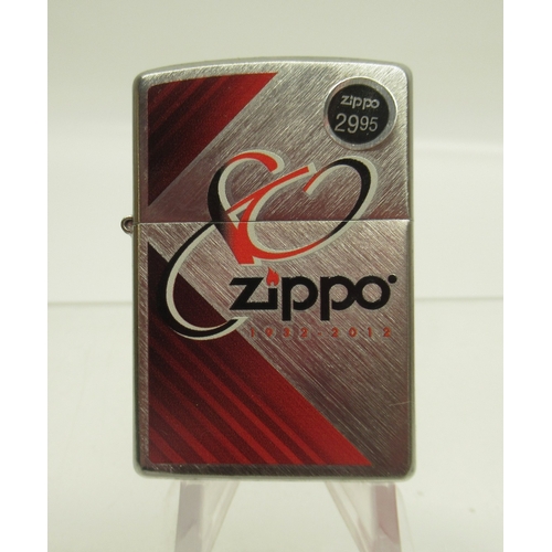 303 - Zippo '60th Anniversary 1932-1992' lighter in original presentation tin, Zippo '80th Anniversary Edi... 