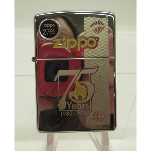 303 - Zippo '60th Anniversary 1932-1992' lighter in original presentation tin, Zippo '80th Anniversary Edi... 