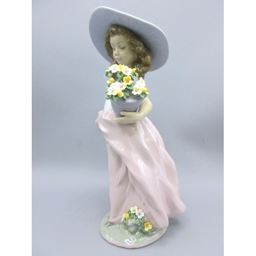 876 - Three Lladro exclusive Collector's Society garden-themed porcelain children and dog comprising 'A Wi... 