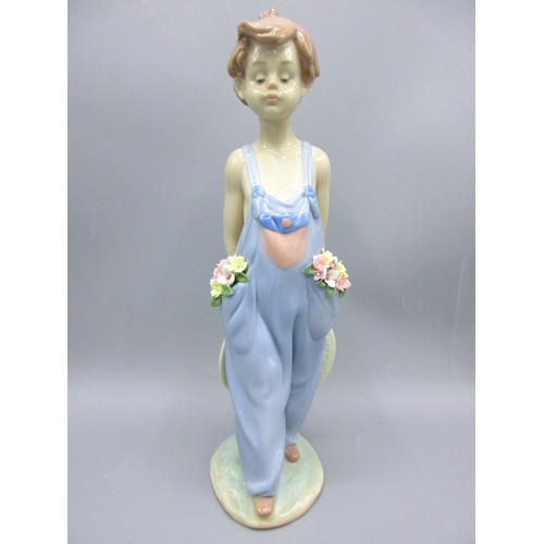 876 - Three Lladro exclusive Collector's Society garden-themed porcelain children and dog comprising 'A Wi... 