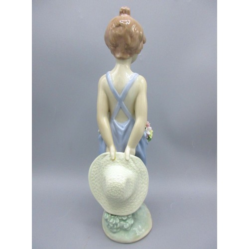 876 - Three Lladro exclusive Collector's Society garden-themed porcelain children and dog comprising 'A Wi... 