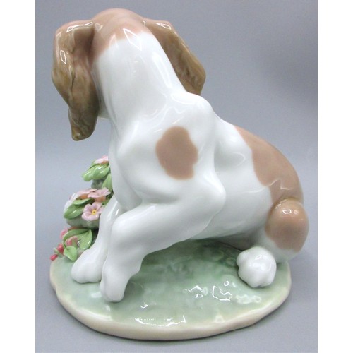 876 - Three Lladro exclusive Collector's Society garden-themed porcelain children and dog comprising 'A Wi... 