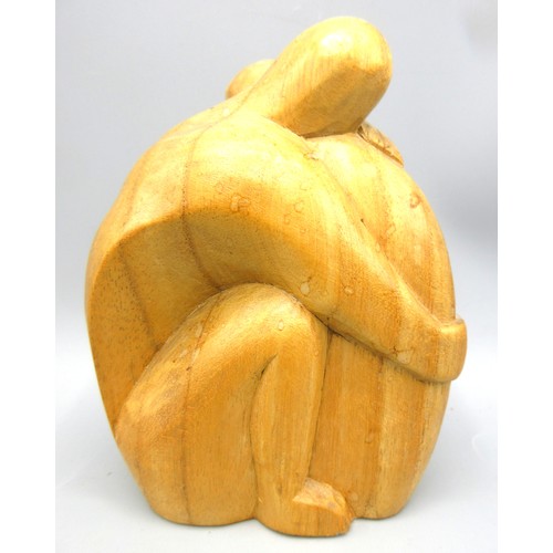 706 - Collection of tabletop ornaments/statuettes inc. sand-cast bronzed sculpture of male/female pair of ... 