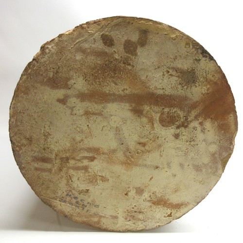 707 - Mexican folk art terracotta sculpture/decorative object for use as a candle/copal holder featuring r... 