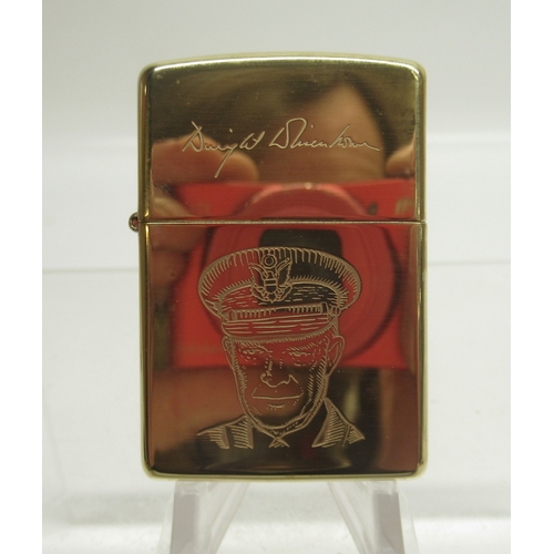 288 - Zippo 'D-Day Normandy, 50 Years 1944-1994, Allied Heroes Collectors Edition', set of four brass ligh... 