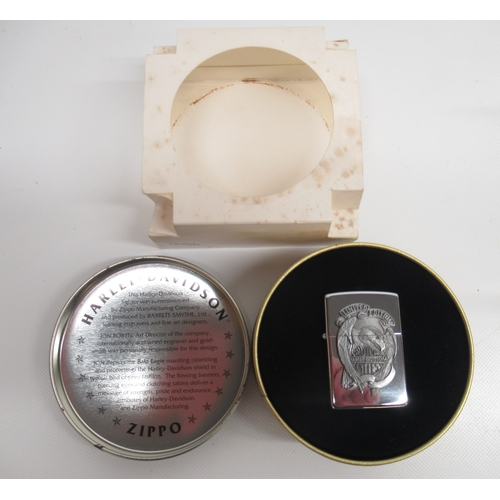 291 - Zippo 'Harley-Davidson Motor Cycles, Limited Edition', chrome plated lighter in presentation tin wit... 