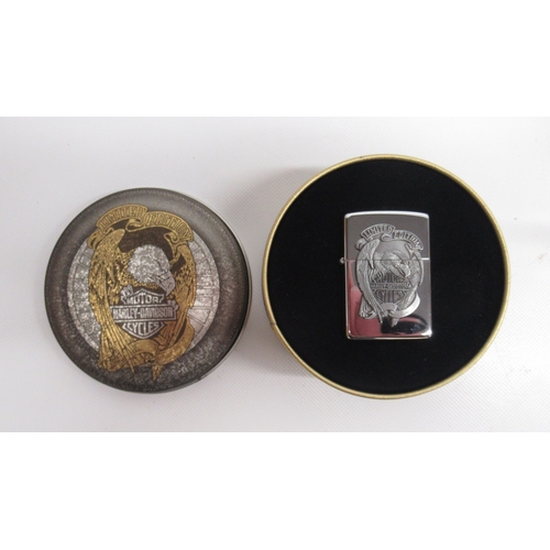 291 - Zippo 'Harley-Davidson Motor Cycles, Limited Edition', chrome plated lighter in presentation tin wit... 