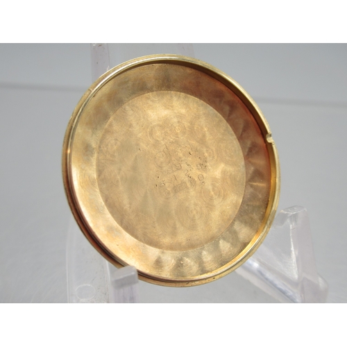 272 - Swiss 9ct gold keyless fob watch, gold Roman dial with centre seconds, D.S & S case with snap on cas... 