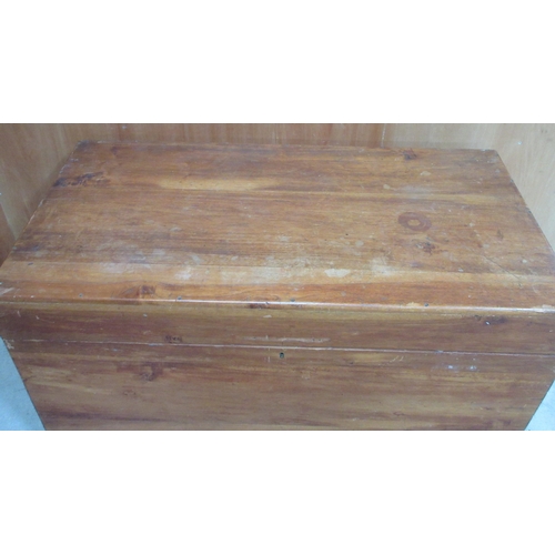 354 - Victorian hardwood blanket box, with hinged top on later shaped feet, W117cm D60cm H63cm

Shipping P... 