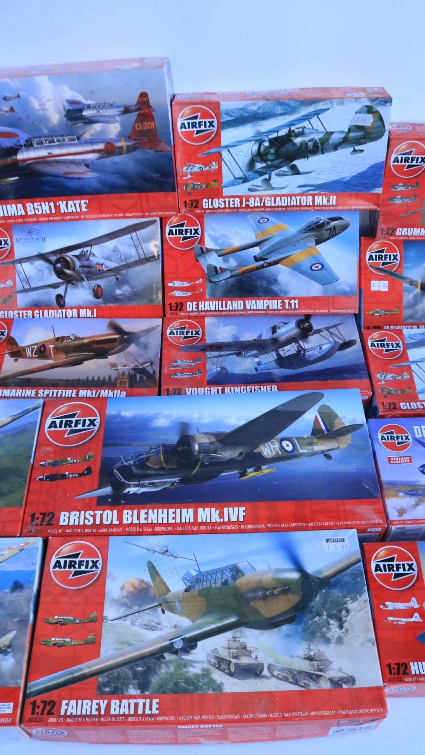 Thirty boxed 1/72 scale plastic model aircraft kits from Airfix, all ...