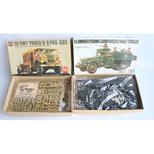 Collection of thirty 1/35 scale WW2 allied themed armour, figure and ...