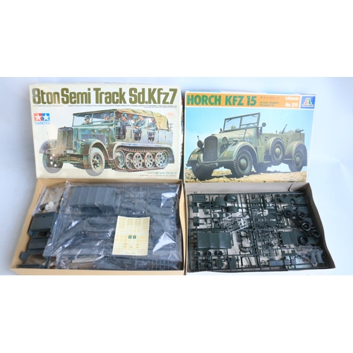 Collection of thirty two 1/35 scale WW2 German armour themed vehicle ...