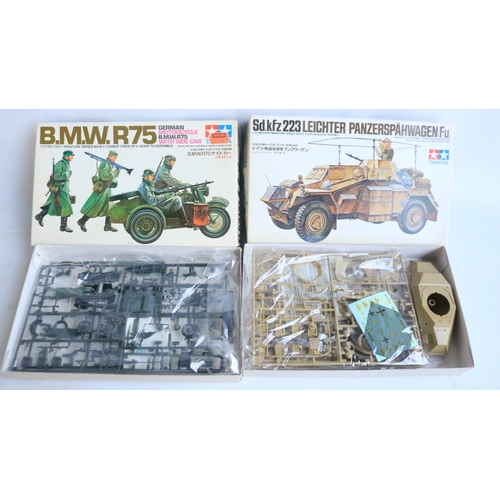 Collection of thirty two 1/35 scale WW2 German armour themed vehicle ...