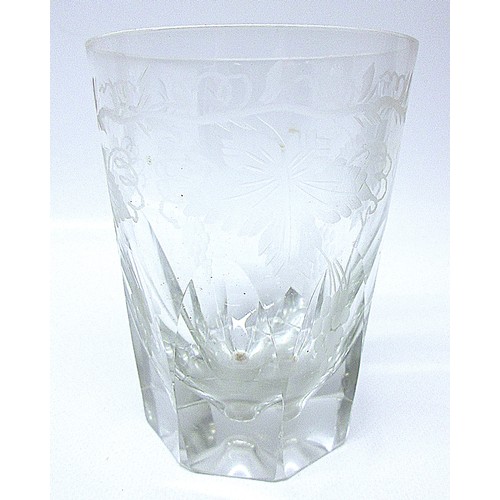 793 - Selection of decorative glassware inc. decanters and tumblers comprising mid-century modernist & geo... 