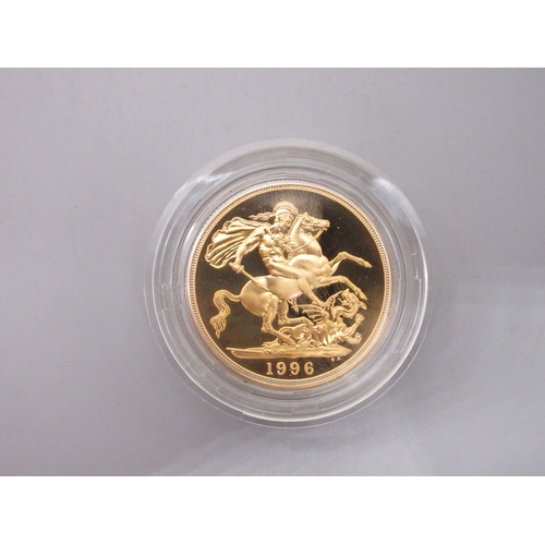 47 - The 1996 United Kingdom Gold Proof Three-Coin Sovereign Set No. 0460/1250, comprising Half-Sovereign... 